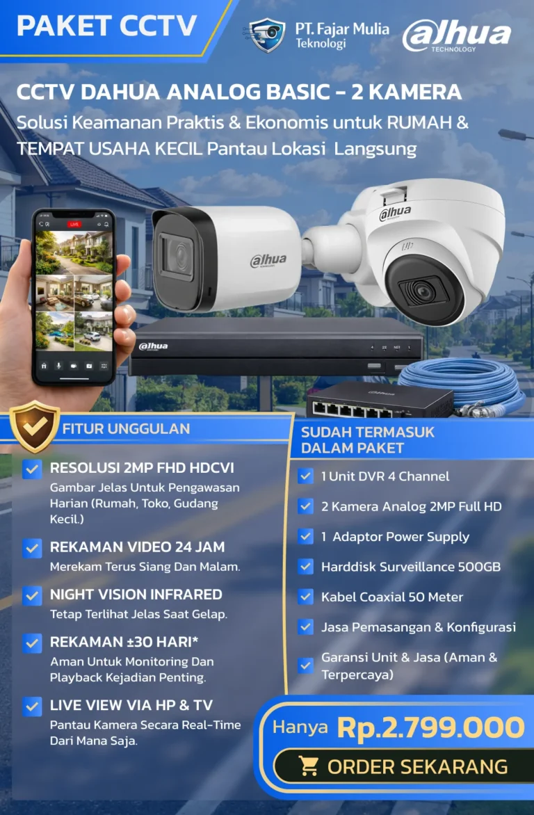 CCTV Dahua Analog Basic – 2 Kamera