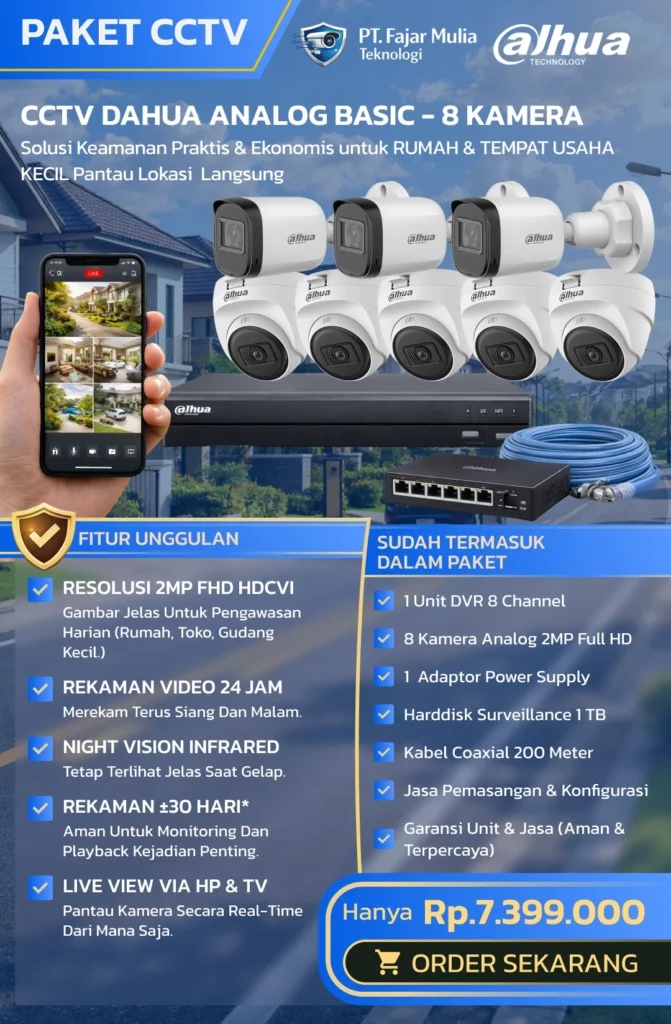 CCTV Dahua Analog Basic – 8 Kamera