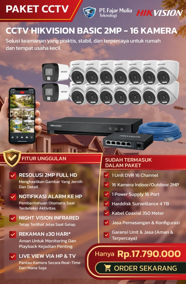 CCTV Hikvision Basic 2MP – 16 Kamera